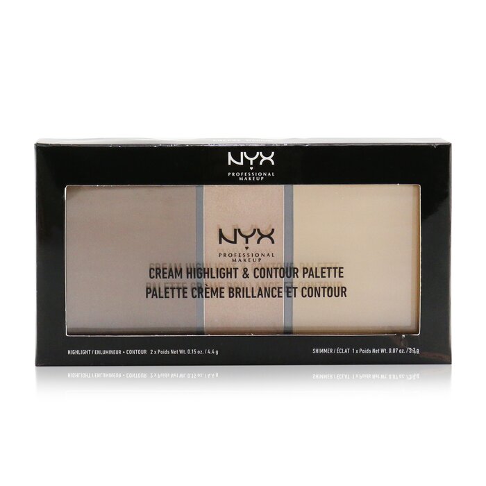 Палитра кремовых хайлайтеров и контуров для лица NYX, 11 г