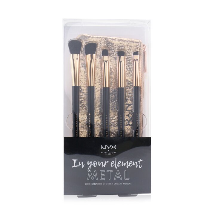 Набор кистей для макияжа NYX In Your Element, 5 шт + косметичка
