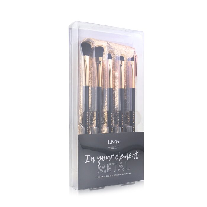Набор кистей для макияжа NYX In Your Element, 5 шт + косметичка