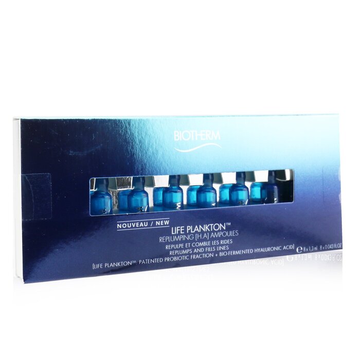 Biotherm ампулы Life Plankton для лица 8x1,3 мл — увлажнение, разглаживание морщин, 24-часовой уход