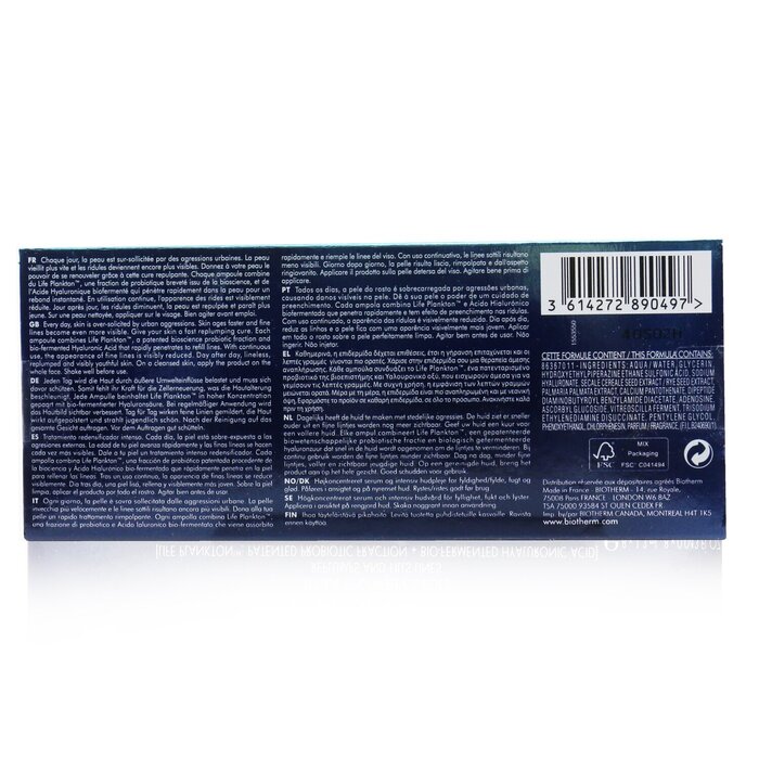 Biotherm ампулы Life Plankton для лица 8x1,3 мл — увлажнение, разглаживание морщин, 24-часовой уход
