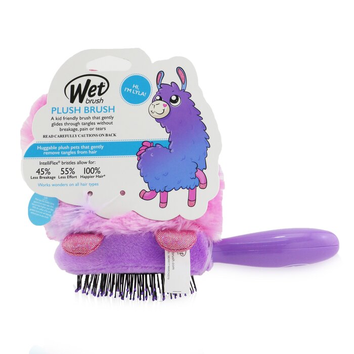 Wet Brush щетка для волос Plush Brush с дизайном ламы, эргономичная, для детей, 1 шт.