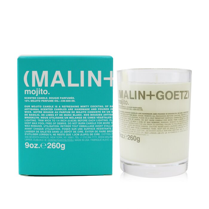 Ароматическая свеча MALIN+GOETZ "Мохито" 260 г – свежий мятный аромат для создания уюта в доме