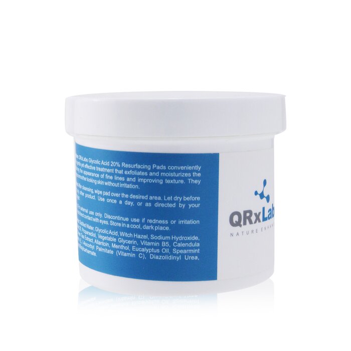Экспресс-эксфолиация для лица с гликолевой кислотой 20%, 50 подушечек QRxLabs