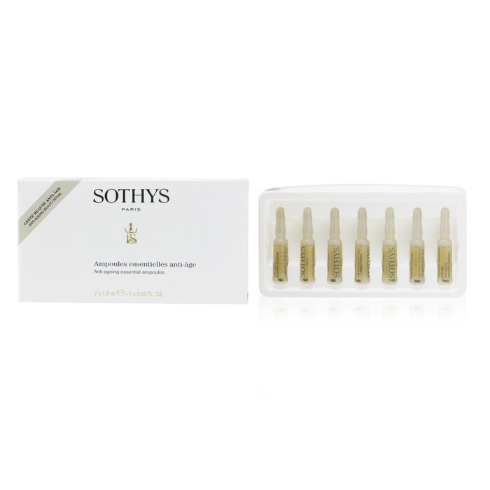 Ампулы против старения Sothys для лица с увлажняющими экстрактами, 7x1.5 мл