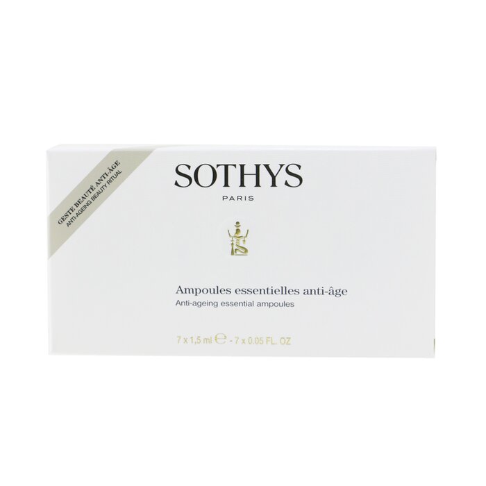 Ампулы против старения Sothys для лица с увлажняющими экстрактами, 7x1.5 мл
