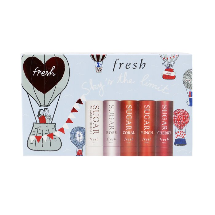 Набор бальзамов для губ Fresh с увлажнением и защитой SPF 15, 5х2,2 г