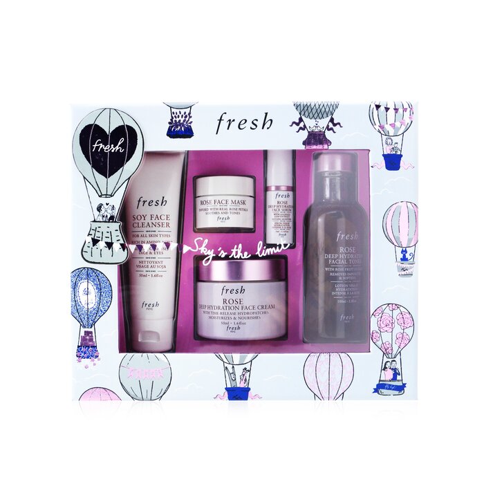 Набор для глубокого увлажнения с розой Fresh, 5 шт.