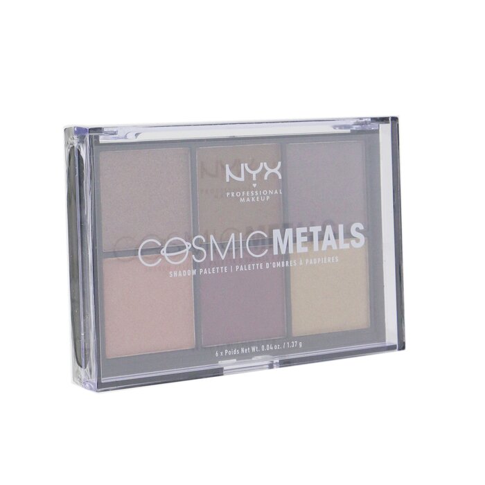 Палитра теней для век NYX Cosmic Metals, 6 оттенков по 1.37 г, золотые и сливовые тона, устойчивая формула