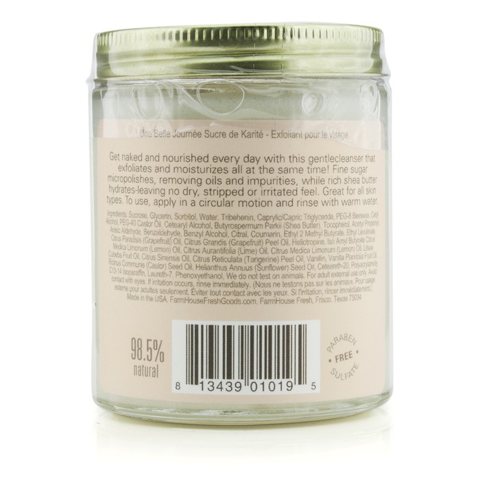 Farmhouse Fresh натуральный эксфолиант для лица с сахаром и маслом ши, 170 г