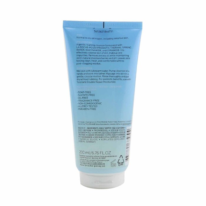 La Roche-Posay Toleriane Очищающий пенящийся гель для лица с церамидами, 200 мл