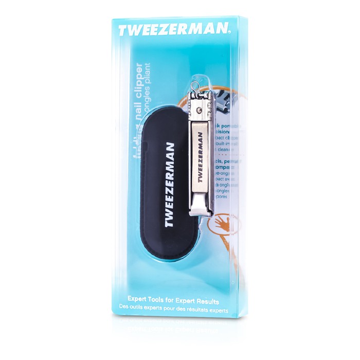 Складной щипец для ногтей с пилочкой и очистителем Tweezerman