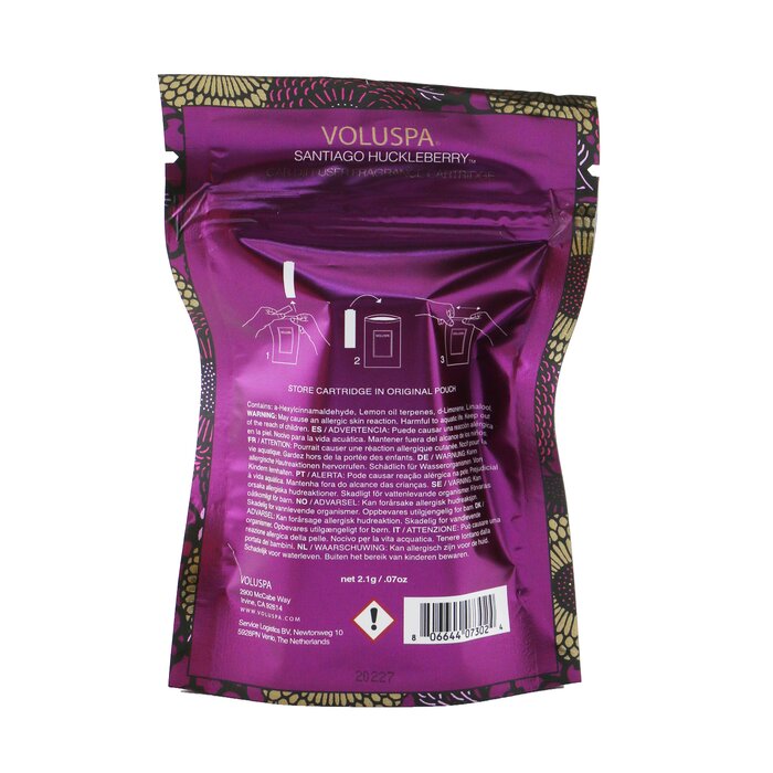Ароматический диффузор-заменитель Voluspa Santiago Huckleberry 2,1 г для автомобиля