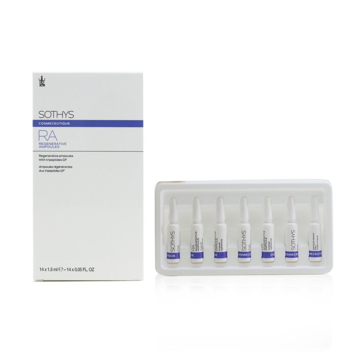 Восстанавливающие ампулы с трепептидами GF для лица, 14x1.5 мл