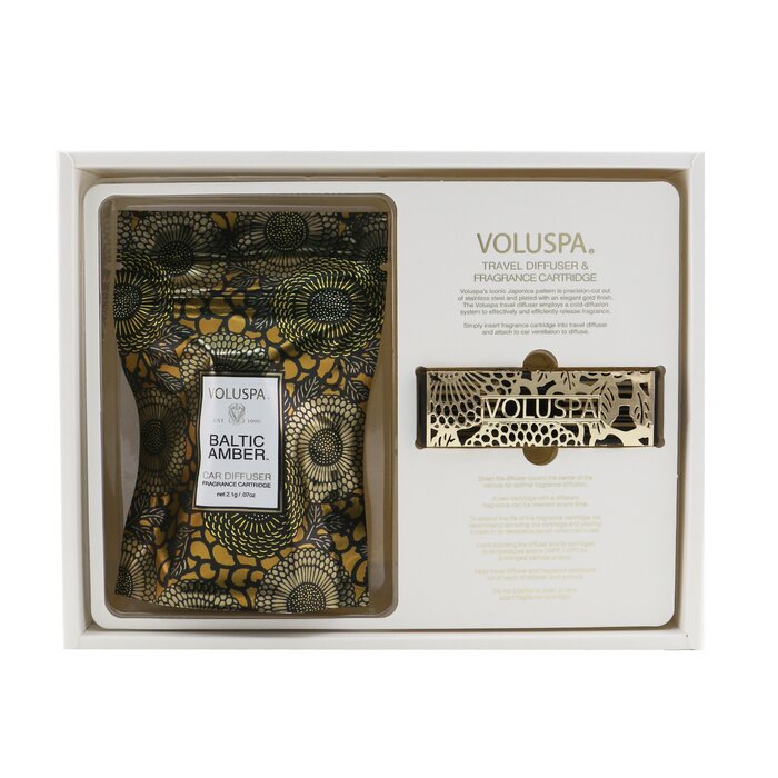 Автомобильный диффузор Voluspa Baltic Amber с ароматом янтаря, 2.1 г