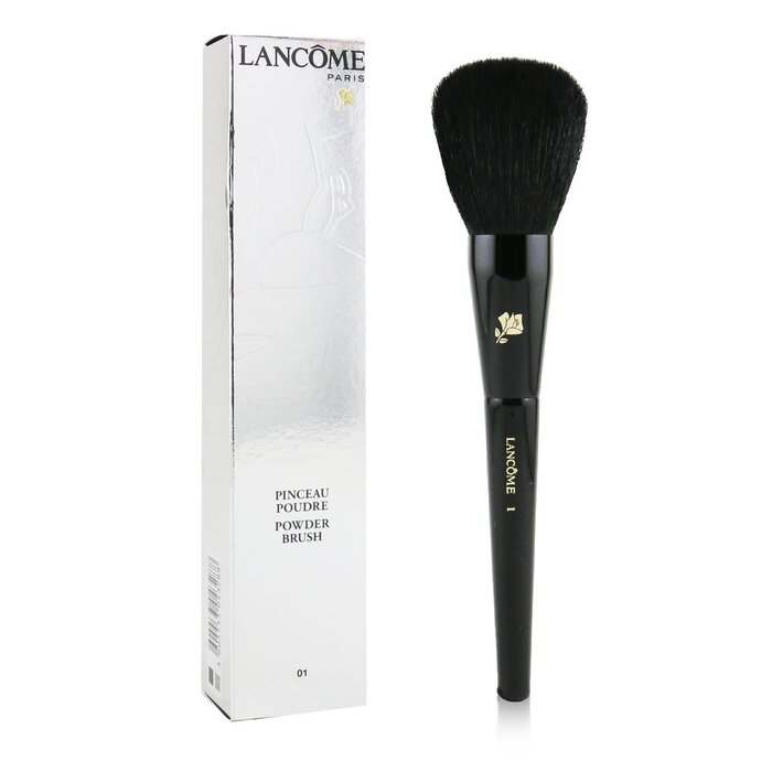 Кисть для пудры Lancome с натуральным ворсом для легкого нанесения, идеальна для финишного макияжа.
