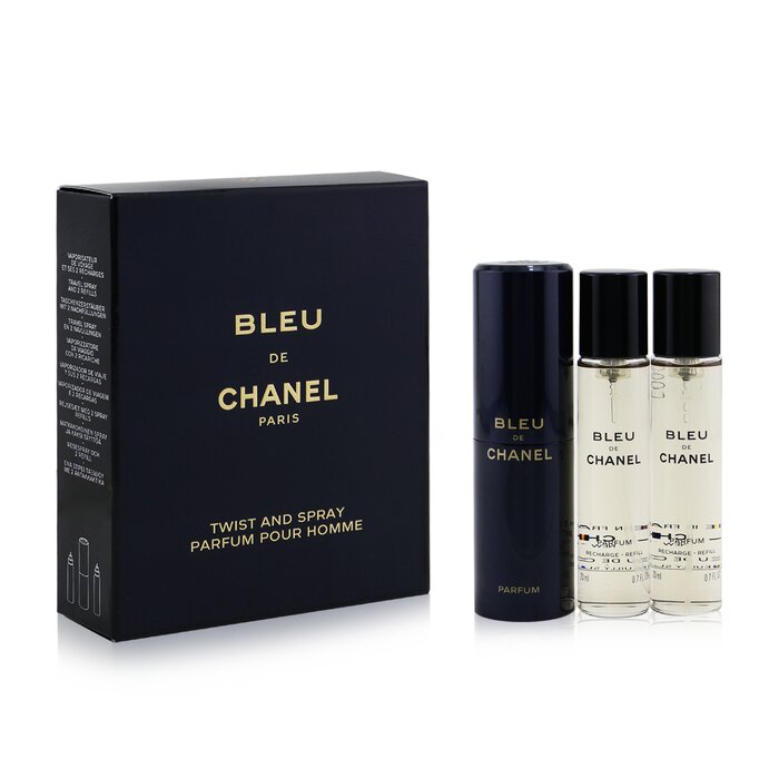 Chanel Bleu de Chanel парфюм в комплекте 3x20 мл - элегантный мужской аромат с цитрусовыми и древесными нотами