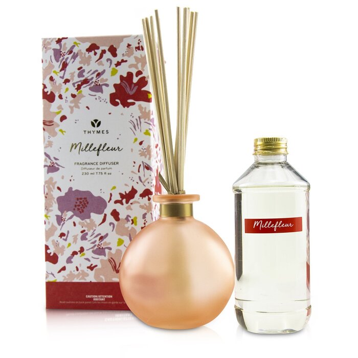 Ароматический диффузор Millefleur с ратановыми прутьями, 230 мл