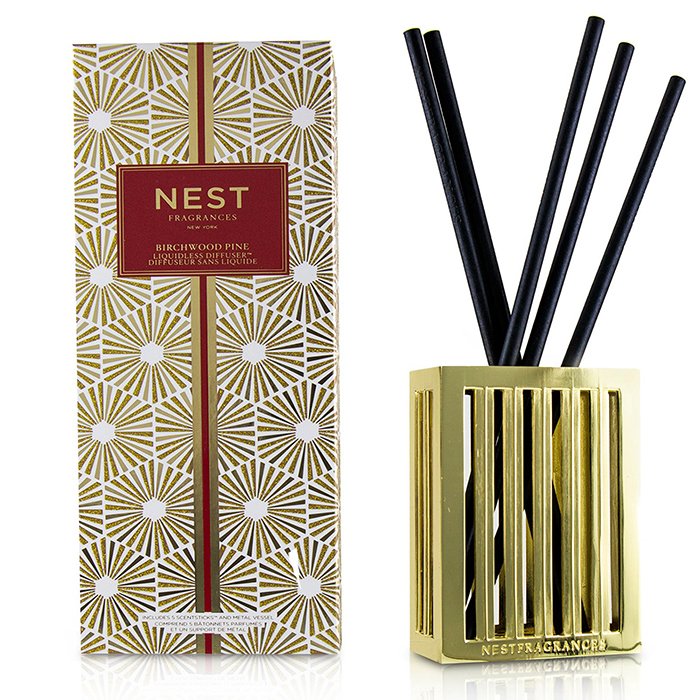 Ароматический диффузор Nest без жидкости "Береза и сосна" с 5 палочками ScentSticks для создания уюта в помещении