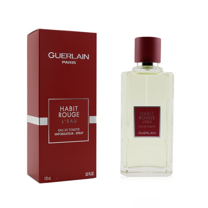 Guerlain Habit Rouge L'Eau туалетная вода для мужчин с нотами горького апельсина и ванили, 100 мл