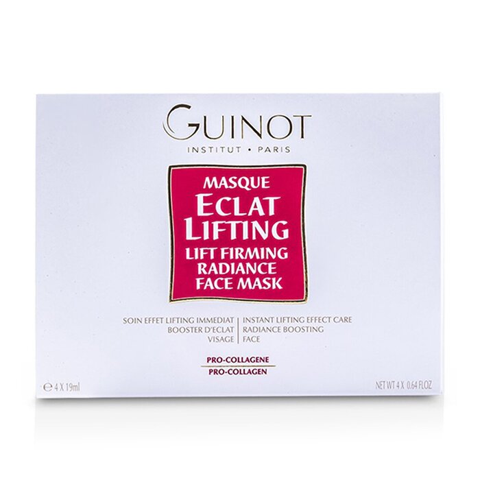 Лифтинг-маска для лица с коллагеном и витамином С, 4x19 мл Guinot
