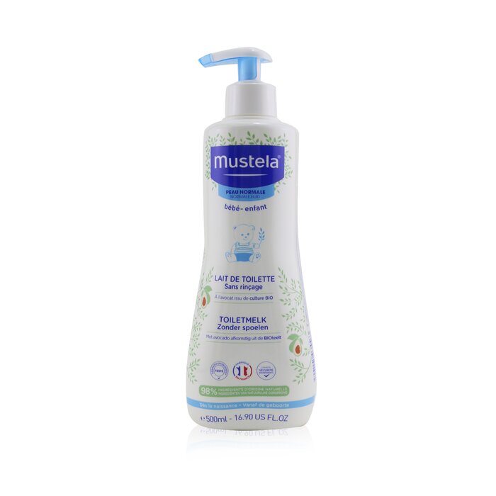 Молочко для очищения лица и ягодиц Mustela 500 мл для чувствительной кожи младенцев