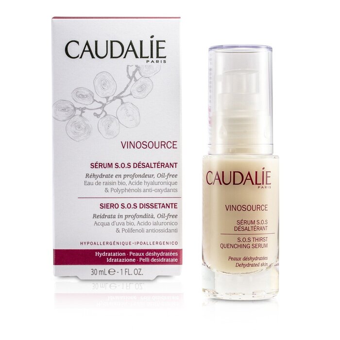 Сыворотка для лица Caudalie Vinosource S.O.S с гиалуроновой кислотой, 30 мл