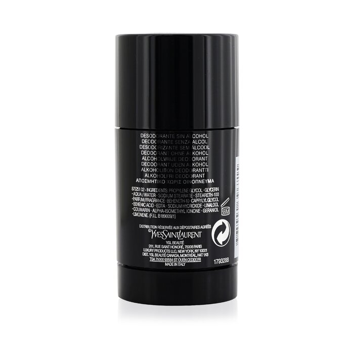 Дезодорант-стик Yves Saint Laurent La Nuit De L'Homme, 75 г — свежесть и ухаживающее действие для всех типов кожи