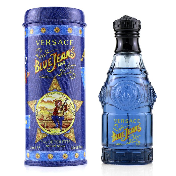Парфюмерная вода Versus Blue Jeans для мужчин, 75 мл – древесный аромат с цитрусовыми нотами и глубокой ванилью