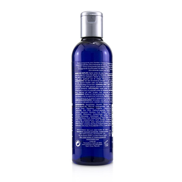 Тоник для лица Kiehl's Facial Fuel с кофеином и экстрактом бамбука 250 мл, освежающий и revitalизирующий