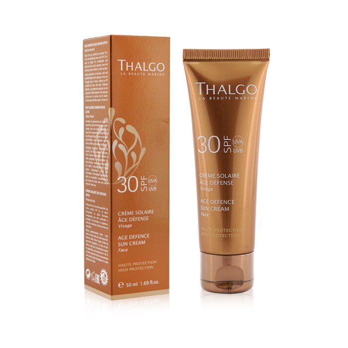 Солнцезащитный крем для лица и декольте Thalgo с SPF 30, 50 мл — защита от UVA/UVB и антивозрастной эффект