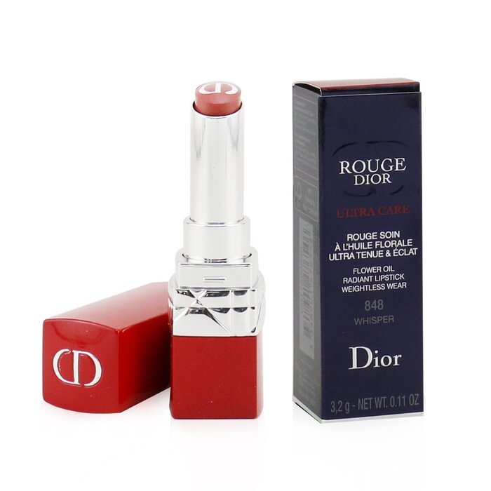 Помада для губ с цветочным маслом Rouge Dior Ultra Care 3.2 г, оттенок #848 Whisper, сияющий перламутровый финиш