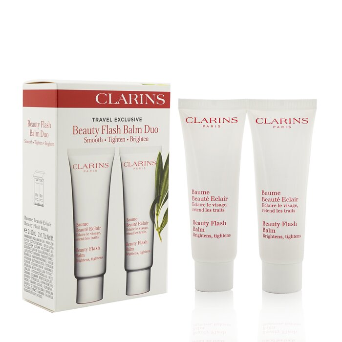 Clarins бальзам для мгновенного сияния с алоэ вера и витамином C, для лица, 2x50 мл