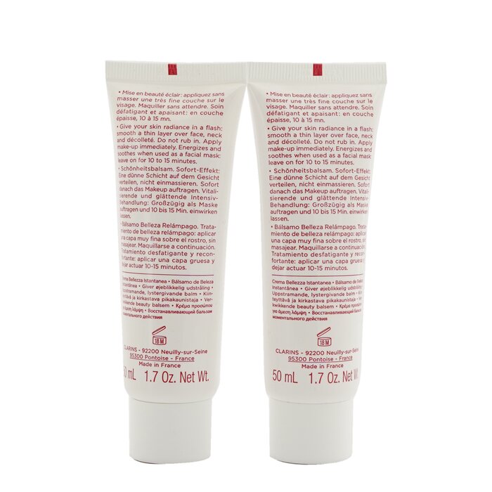 Clarins бальзам для мгновенного сияния с алоэ вера и витамином C, для лица, 2x50 мл