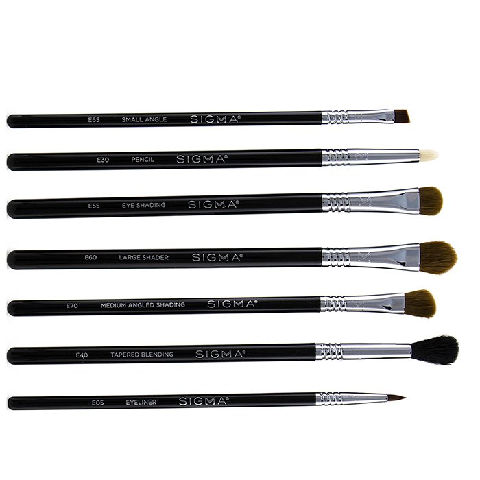 Набор кистей для глаз Sigma Beauty (7 шт) – для идеального макияжа с антимикробными волокнами