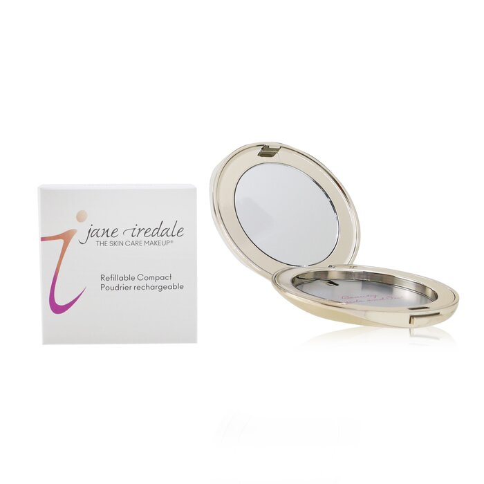 Компакт для рефилов Jane Iredale в розовом золоте с зеркалом, перерабатываемый пластик