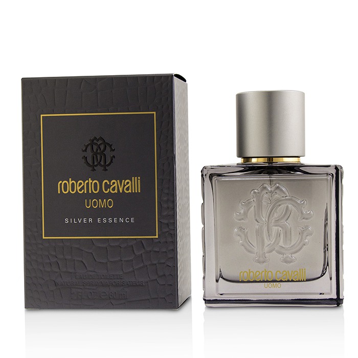 Roberto Cavalli Uomo Silver Essence туалетная вода 100 мл, восточно-древесный аромат для мужчин