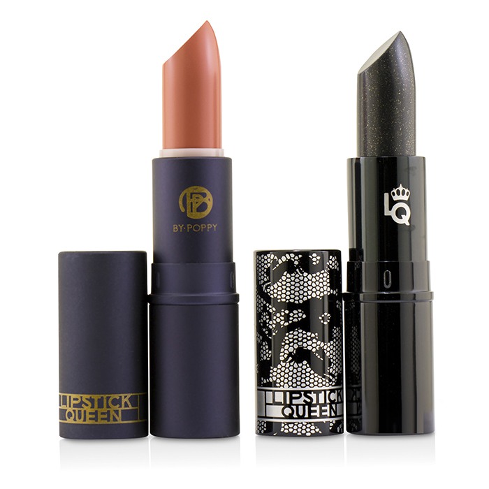 Набор для губ Lipstick Queen с карандашом и помадой, черный и мау, 2x3.5 г