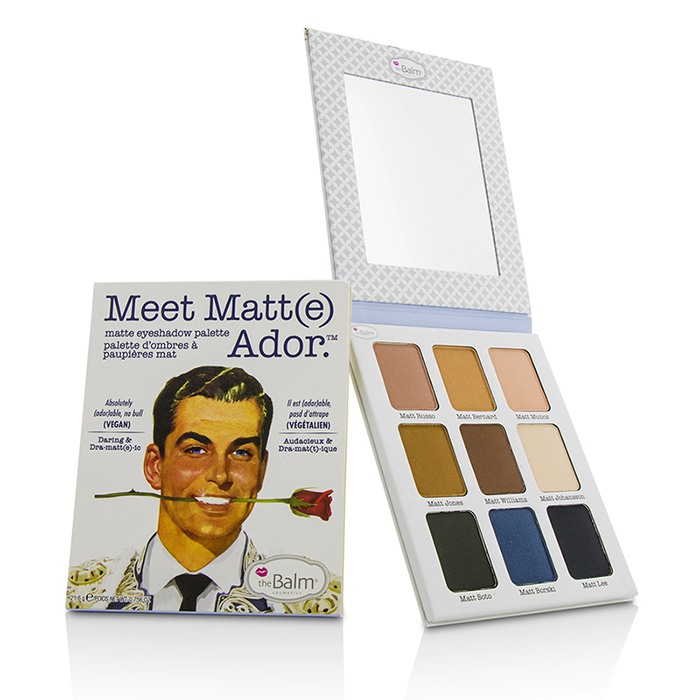 Палитра матовых теней для век TheBalm с 9 высокопигментированными оттенками, 21.6 г