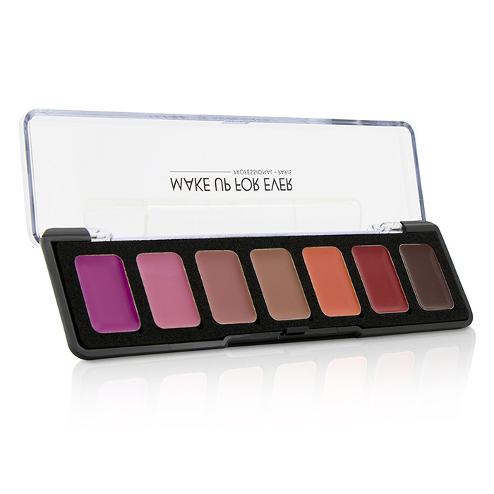 Палитра помад Artist Rouge Make Up For Ever, 7 оттенков по 1 г для губ, высокая пигментация и кремовая текстура