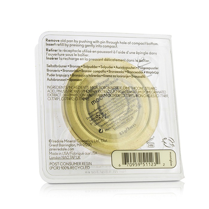 Бронзер с натуральными пигментами Jane Iredale Moonglow, 8,5 г, для создания сияющего макияжа