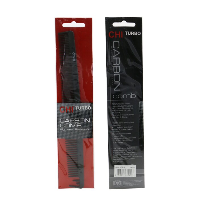 Двойная расческа Chi Turbo Carbon для укладки, термостойкая, подходит для всех типов волос, 1 шт.
