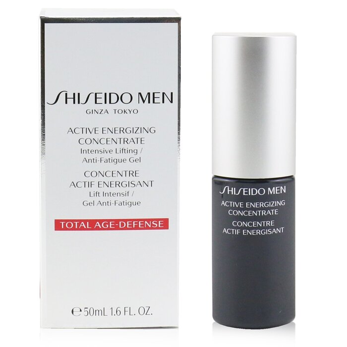 Концентрат активной энергии Shiseido для мужчин 50 мл, 24-часовое увлажнение, сужение пор, д. восстановления кожи