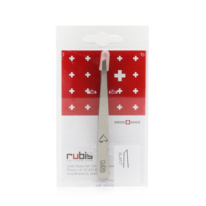Пинцеты Rubis классические с скошенными концами для бровей и лица, нержавеющая сталь