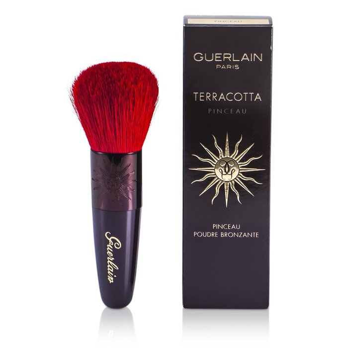 Кисть для бронзирующей пудры Guerlain Terracotta с мягким ворсом для легкого нанесения, в бронзовом футляре