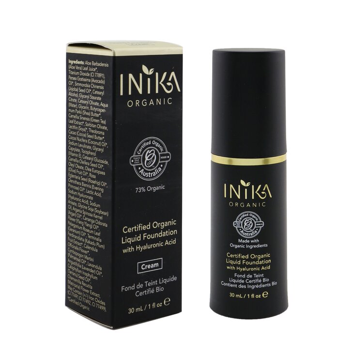 Тональный крем с гиалуроновой кислотой для лица INIKA Organic, 30 мл