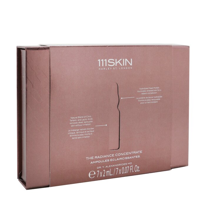 111Skin концентрат для сияния 7x2 мл — для лица, с натуральными кислотами и дрожжевым белком