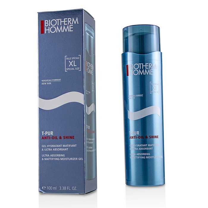 Гель для лица Biotherm Homme T-Pur с экстрактом водорослей и цинком 100 мл, матирующий и увлажняющий для жирной кожи