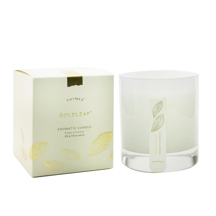 Ароматическая свеча Thymes Goldleaf, 212 г — уютный аромат для вашего дома, до 60 часов горения