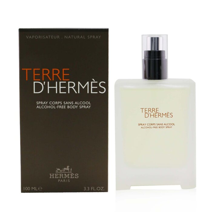 Спрей для тела Hermes Terre D'Hermes без алкоголя, 100 мл, с ароматом грейпфрута и пачули